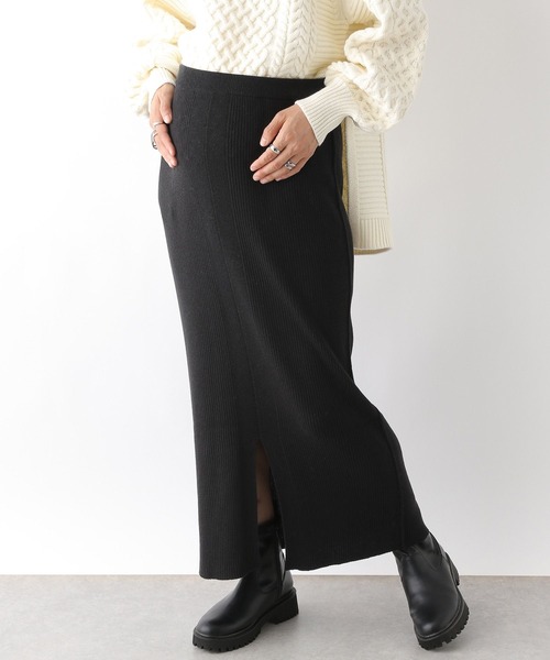 LEPSIM（レプシィム）の「【産前・産後対応】マタニティ／12ゲージ2WAYリブスカート　971642（マタニティウェア/グッズ・レディース・ブラック/ブラック系その他/ブラウン/アイボリー・FREE）」の17枚目の写真