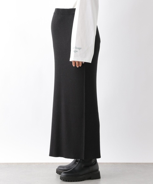 LEPSIM（レプシィム）の「【産前・産後対応】マタニティ／12ゲージ2WAYリブスカート　971642（マタニティウェア/グッズ・レディース・ブラック/ブラック系その他/ブラウン/アイボリー・FREE）」の20枚目の写真