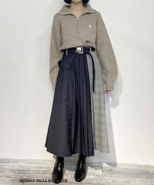 BEVERLY HILLS POLO CLUB(ビバリーヒルズポロクラブ)の「【BVERLY HILLS POLO CLUB】ハーフジップニットプルオーバー(ニット/セーター・レディース・ネイビー/ベージュ/オフホワイト/グレー・SMALL/MEDIUM)」の20枚目の写真