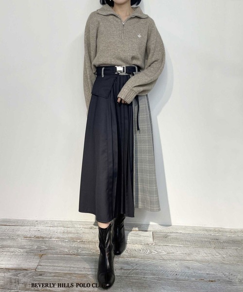 BEVERLY HILLS POLO CLUB(ビバリーヒルズポロクラブ)の「【BVERLY HILLS POLO CLUB】ハーフジップニットプルオーバー(ニット/セーター・レディース・ネイビー/ベージュ/オフホワイト/グレー・SMALL/MEDIUM)」の21枚目の写真