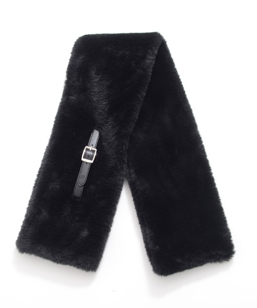 Arnold Palmer（アーノルドパーマー）の「フェイクファー ティペット（マフラー・レディース・ベージュ/ブラック/ブラウン・F）」の5枚目の写真