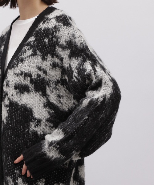 専用　OLLEBOREBLA ボアジャガード レース ニット カーディガン OLLEBOREBLA ボアジャガード レース ニット カーディガン 日本製