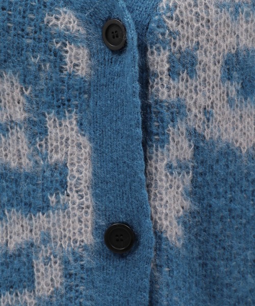 専用　OLLEBOREBLA ボアジャガード レース ニット カーディガン セール】モールジャガードBIGカーディガン（カーディガン/ボレロ