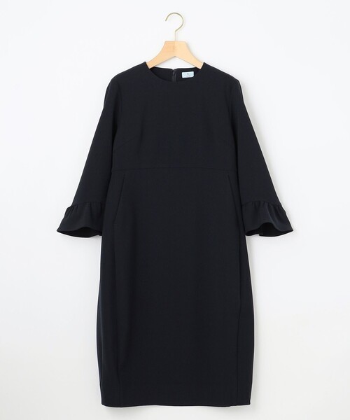 【セール】【KUMIKYOKU NAVY】コンフォータブルドレープフリル ワンピース（ワンピース）｜組曲（クミキョク）