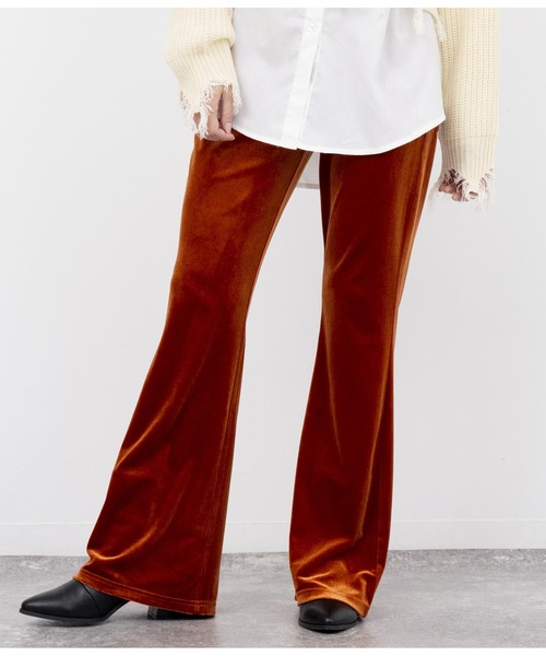 ANAP（アナップ）の「ベロアフレアパンツ（その他パンツ・レディース・ブラック/ブルー/オレンジ・FREE）」の9枚目の写真