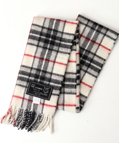 Joshua Ellis(ジョシュアエリス)の「【Joshua Ellis/ジョシュア・エリス】 CASHMERE CHECK MUFFLER 25(マフラー・メンズ・グリーン系その他/グレー系その他/ホワイト系その他/ベージュ系その他/ネイビー/ブルー系その他/ブラック系その他・FREE)」の2枚目の写真