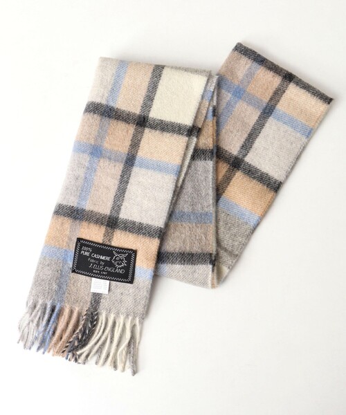 Joshua Ellis(ジョシュアエリス)の「【Joshua Ellis/ジョシュア・エリス】 CASHMERE CHECK MUFFLER 25(マフラー・メンズ・グリーン系その他/グレー系その他/ホワイト系その他/ベージュ系その他/ネイビー/ブルー系その他/ブラック系その他・FREE)」の4枚目の写真