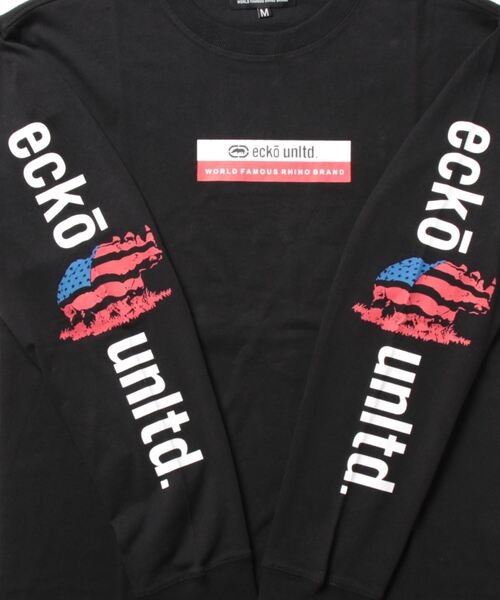 ecko unltd.（エコーアンリミテッド）の「23AW秋冬新作【ecko unltd.】エコーアンリミテッド　長袖　ロングスリーブTシャツ　Unisex　綿100%　ECM33401（Tシャツ/カットソー・メンズ・ブラック/ホワイト/ダークグリーン・LL/M/L）」の5枚目の写真