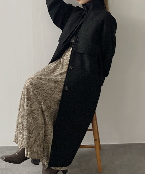 人気♡完売♡sheller シェリエ　ウール　ケープコート　ブラック シェリエ sheller ブラック ケープコート - メルカリ