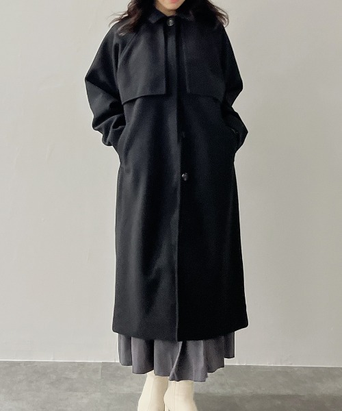 leinwande ケープコート　ブラック leinwande ケープコート ブラック leinwande ケープコート