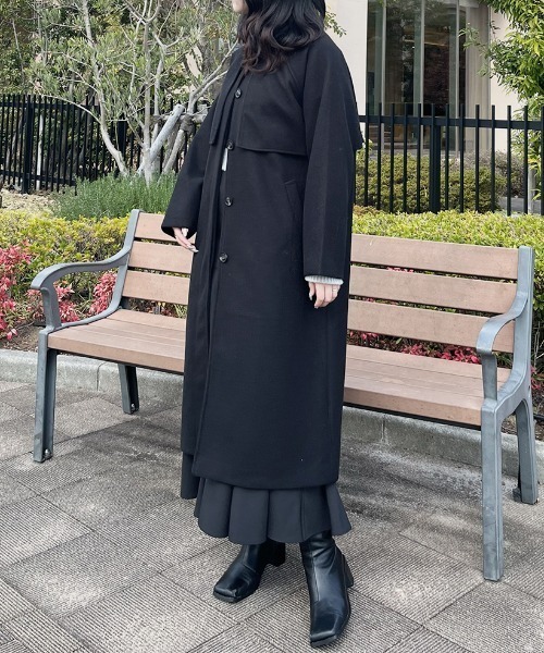黒 ウール コート STAFF STYLING｜THE SHOP YOHJI YAMAMOTO
