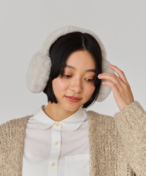 OVERRIDE（オーバーライド）の「OVERRIDE  FURRY FAKEFUR EARMUFF（イヤーマフ・レディース・ライトベージュ/ライトブルー/ダークグレー・57~59cm）」の11枚目の写真