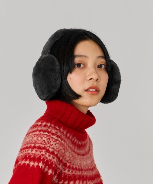 OVERRIDE（オーバーライド）の「OVERRIDE  FURRY FAKEFUR EARMUFF（イヤーマフ・レディース・ライトベージュ/ライトブルー/ダークグレー・57~59cm）」の7枚目の写真