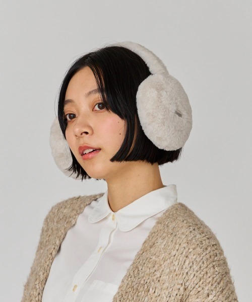 OVERRIDE（オーバーライド）の「OVERRIDE  FURRY FAKEFUR EARMUFF（イヤーマフ・レディース・ライトベージュ/ライトブルー/ダークグレー・57~59cm）」の12枚目の写真