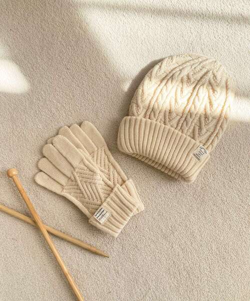 MAJESTIC LEGON（マジェスティックレゴン）の「リブ編み2wayニット帽（ニットキャップ/ビーニー・レディース・チャコールグレー/アイボリー・FREE）」の8枚目の写真