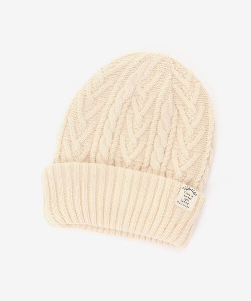 MAJESTIC LEGON（マジェスティックレゴン）の「リブ編み2wayニット帽（ニットキャップ/ビーニー・レディース・チャコールグレー/アイボリー・FREE）」の10枚目の写真