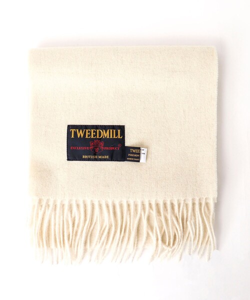 TWEED MILL（ツイードミル）の「【TWEEDMILL/ツイードミル】Lambswool Muffler Solid 25（マフラー・メンズ・ライトグレー/ロイヤルブルー/ブラック/グレー/ブラウン/オフホワイト/チャコールグレー・FREE）」の8枚目の写真