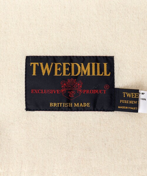 TWEED MILL（ツイードミル）の「【TWEEDMILL/ツイードミル】Lambswool Muffler Solid 25（マフラー・メンズ・ライトグレー/ロイヤルブルー/ブラック/グレー/ブラウン/オフホワイト/チャコールグレー・FREE）」の9枚目の写真