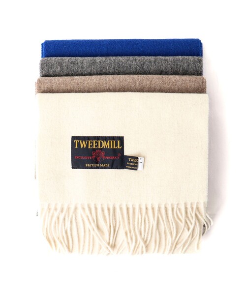 TWEED MILL（ツイードミル）の「【TWEEDMILL/ツイードミル】Lambswool Muffler Solid 25（マフラー・メンズ・ライトグレー/ロイヤルブルー/ブラック/グレー/ブラウン/オフホワイト/チャコールグレー・FREE）」の12枚目の写真