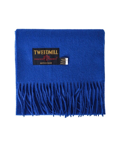 TWEED MILL（ツイードミル）の「【TWEEDMILL/ツイードミル】Lambswool Muffler Solid 25（マフラー・メンズ・ライトグレー/ロイヤルブルー/ブラック/グレー/ブラウン/オフホワイト/チャコールグレー・FREE）」の15枚目の写真