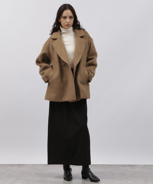 LAKOLE（ラコレ）の「起毛ジョーゼットナロースカート / 988121（スカート・レディース・アイボリー/ブラック/ブラウン・MEDIUM/SMALL）」の8枚目の写真