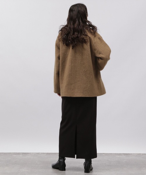 LAKOLE（ラコレ）の「起毛ジョーゼットナロースカート / 988121（スカート・レディース・アイボリー/ブラック/ブラウン・MEDIUM/SMALL）」の10枚目の写真