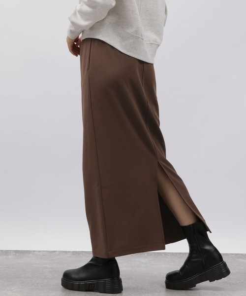 LAKOLE（ラコレ）の「起毛ジョーゼットナロースカート / 988121（スカート・レディース・アイボリー/ブラック/ブラウン・MEDIUM/SMALL）」の18枚目の写真