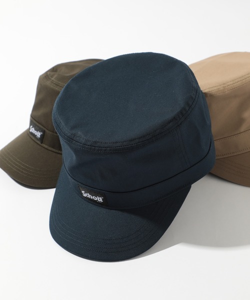 schott(ショット)の「【SCHOTT】ワンポイントロゴベーシックワークキャップ SC039(キャップ・メンズ・ベージュ/ブラック/カーキ/ネイビー・FREE)」の1枚目の写真