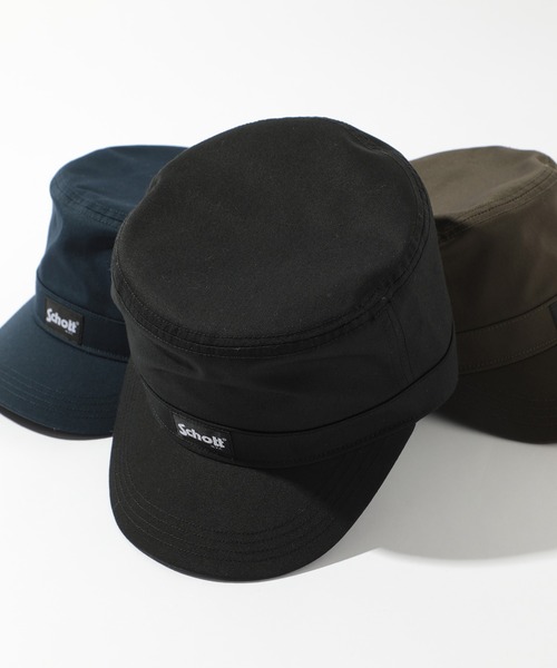 schott(ショット)の「【SCHOTT】ワンポイントロゴベーシックワークキャップ SC039(キャップ・メンズ・ベージュ/ブラック/カーキ/ネイビー・FREE)」の2枚目の写真