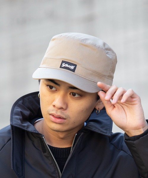 schott(ショット)の「【SCHOTT】ワンポイントロゴベーシックワークキャップ SC039(キャップ・メンズ・ベージュ/ブラック/カーキ/ネイビー・FREE)」の9枚目の写真