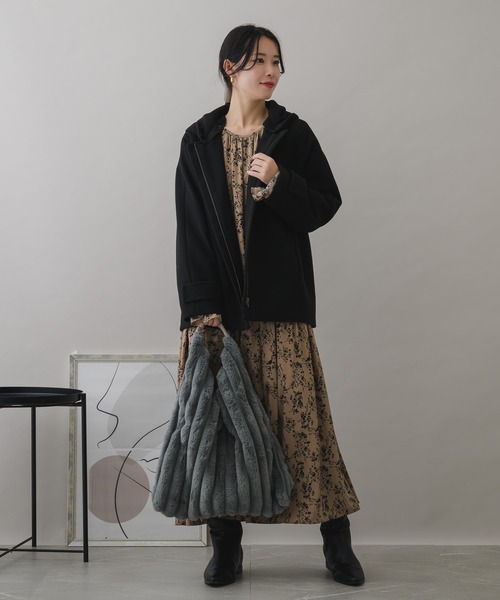 KATHARINE ROSS(キャサリンロス)の「【KATHARINE ROSS】WEB限定 エコファーワンショルバッグ(トートバッグ・レディース・ブラウン/グレー/ブラック/グレイッシュベージュ・MEDIUM)」の16枚目の写真