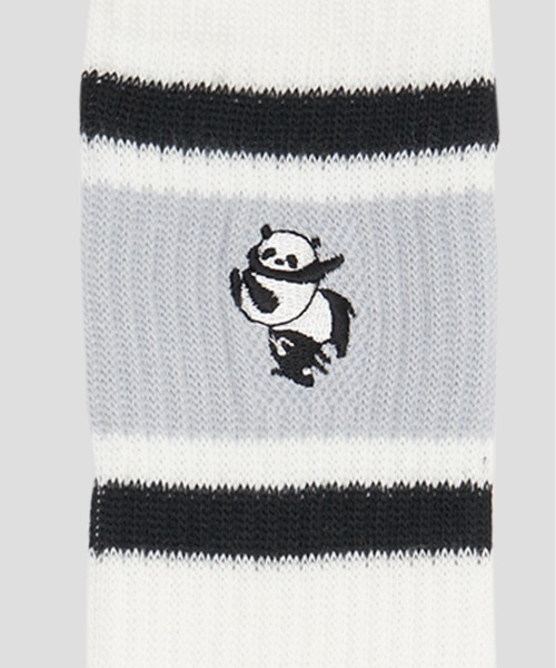 Design Tshirts Store graniph(デザイン ティーシャツ ストア グラニフ)の「FRUIT OF THE LOOM× graniph ローリングパンダズ 3ライン C(ソックス/靴下・メンズ・マルチ・25cm~27cm)」の2枚目の写真