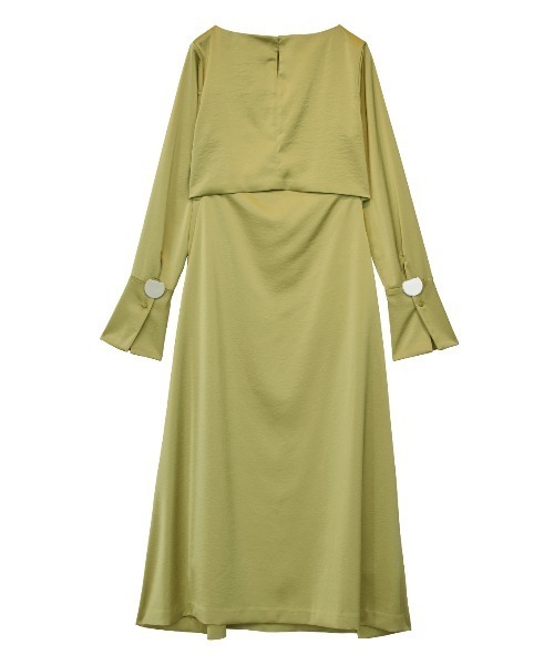 Ameri（アメリ）の「ACCESSORY BUTTON SATIN DRESS（ワンピース）」 - WEAR