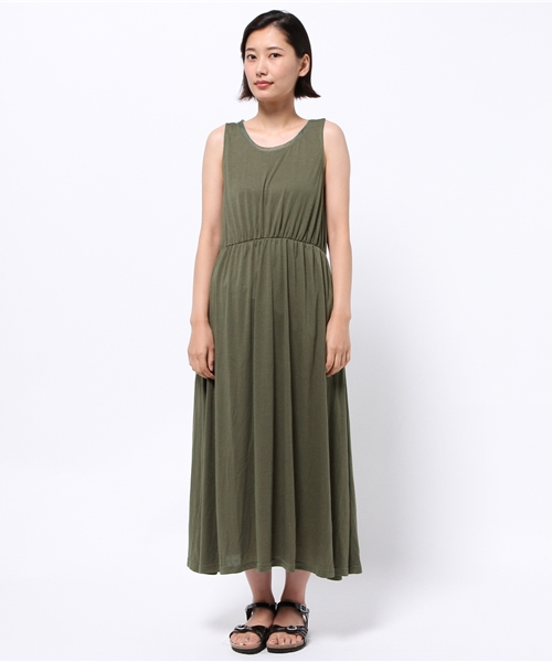LBC（エルビーシー）の「T/Rマキシワンピース（ワンピース・レディース・オリーブ/スカイブルー/ダークグレー・MEDIUM/LARGE）」の3枚目の写真