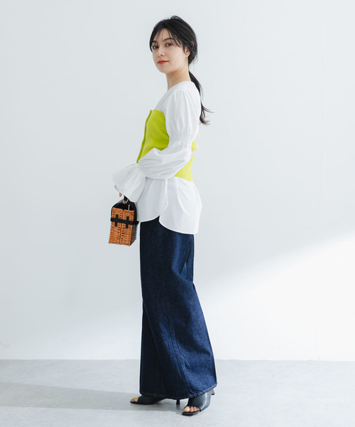 URBAN RESEARCH ROSSO WOMEN(アーバンリサーチ ロッソ)の「ボタンデザインベアトップ(ニット/セーター・レディース・イエロー/アイボリー・FREE)」の11枚目の写真