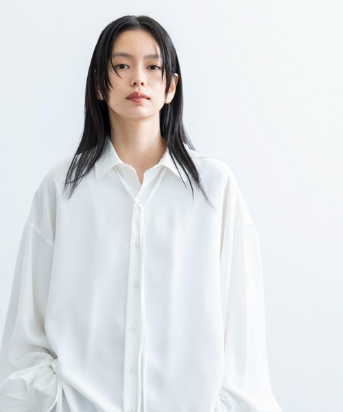 JUNRED（ジュンレッド）の「ループタイロングスリーブシャツ（シャツ/ブラウス・メンズ・チャコールグレー/ホワイト/グリーン・L/M/S）」の8枚目の写真