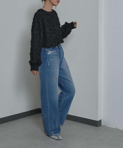 COLONY 2139（コロニートゥーワンスリーナイン）の「WEB・一部店舗限定 / サイドオープンフラットシューズ（パンプス・レディース・シルバー/ゴールド/ブラック・LARGE/MEDIUM）」の4枚目の写真