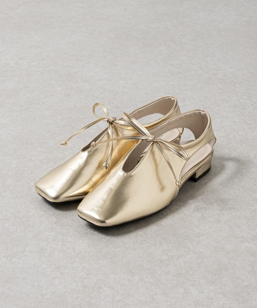 COLONY 2139（コロニートゥーワンスリーナイン）の「WEB・一部店舗限定 / サイドオープンフラットシューズ（パンプス・レディース・シルバー/ゴールド/ブラック・LARGE/MEDIUM）」の8枚目の写真
