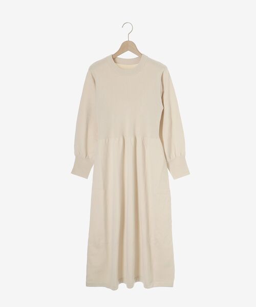 le.coeur blanc(ルクールブラン)の「フレアニットワンピース(ワンピース・レディース・アイボリー/ブラック・38)」の15枚目の写真