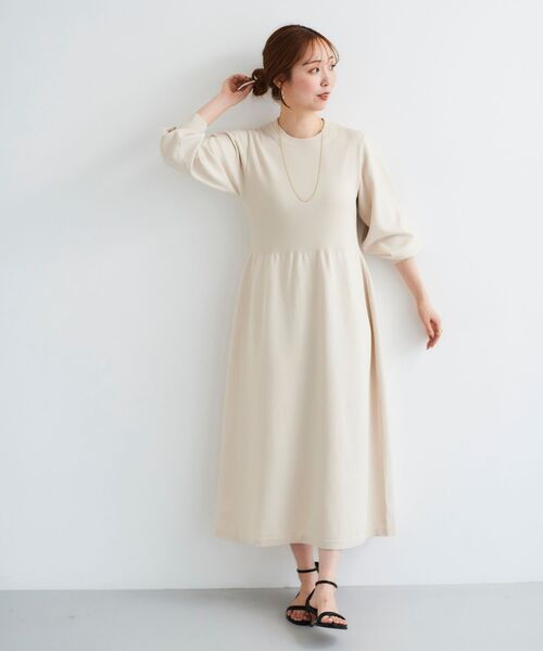 le.coeur blanc(ルクールブラン)の「フレアニットワンピース(ワンピース・レディース・アイボリー/ブラック・38)」の16枚目の写真