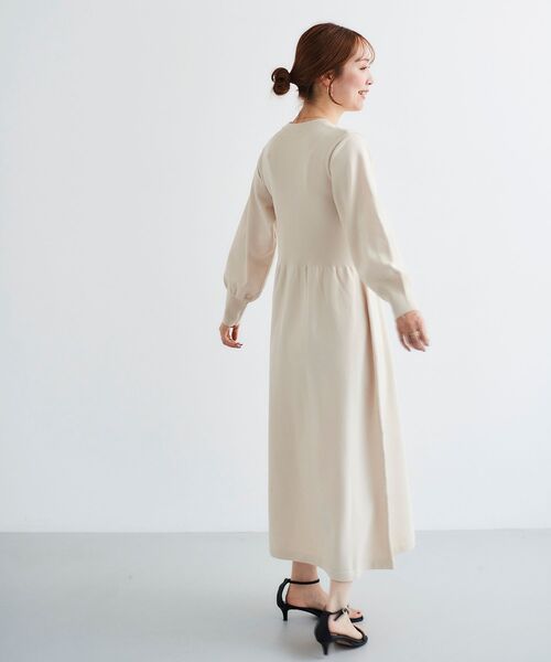 le.coeur blanc(ルクールブラン)の「フレアニットワンピース(ワンピース・レディース・アイボリー/ブラック・38)」の19枚目の写真