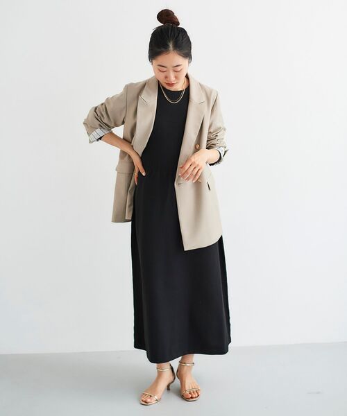 le.coeur blanc(ルクールブラン)の「フレアニットワンピース(ワンピース・レディース・アイボリー/ブラック・38)」の3枚目の写真