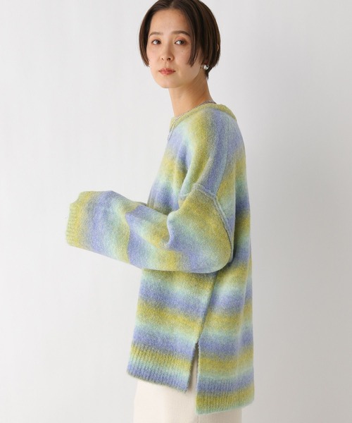 LEPSIM（レプシィム）の「7ゲージMIXカラープルオーバー　990915（ニット/セーター・レディース・ライトグリーン/オレンジ・FREE）」の10枚目の写真