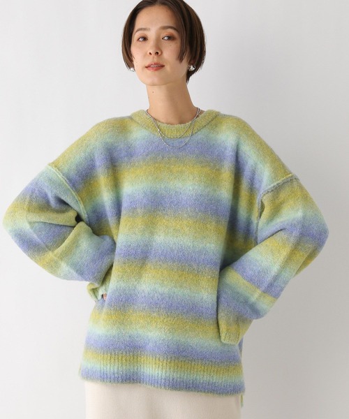 LEPSIM（レプシィム）の「7ゲージMIXカラープルオーバー　990915（ニット/セーター・レディース・ライトグリーン/オレンジ・FREE）」の11枚目の写真