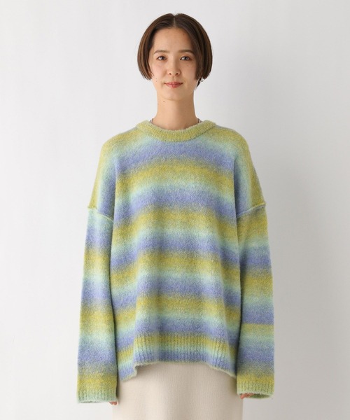 LEPSIM（レプシィム）の「7ゲージMIXカラープルオーバー　990915（ニット/セーター・レディース・ライトグリーン/オレンジ・FREE）」の13枚目の写真