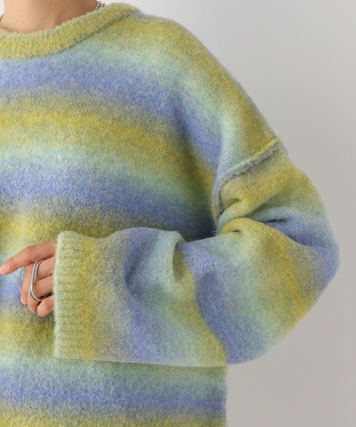 LEPSIM（レプシィム）の「7ゲージMIXカラープルオーバー　990915（ニット/セーター・レディース・ライトグリーン/オレンジ・FREE）」の17枚目の写真