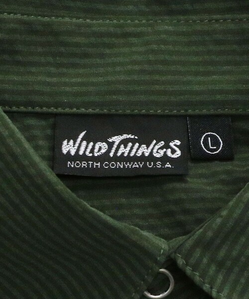 WILD THINGS（ワイルドシングス）の「【別注】＜WILD THINGS＞ショートスリーブ シャツ 140-160cm（シャツ/ブラウス・キッズ・ダークグリーン/ネイビー・L(160cm)/M(140-150cm)）」の18枚目の写真