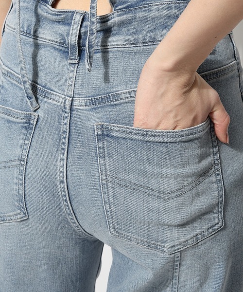 SPIRALGIRL（スパイラルガール）の「サイドスリットスナップデニムオールインワン（つなぎ/オールインワン・レディース・ブルー/ブラック・SMALL/MEDIUM）」の14枚目の写真