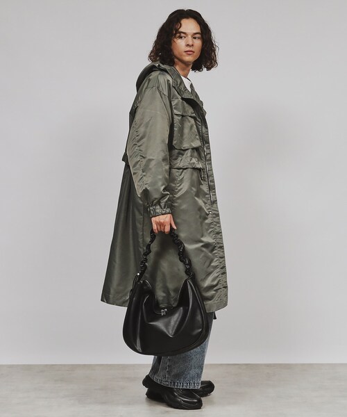 tk.TAKEO KIKUCHI（ティーケータケオキクチ）の「◆ドロストショルダーバッグ（ショルダーバッグ・メンズ・ブラック系/ブラック/シルバー系・00）」の6枚目の写真