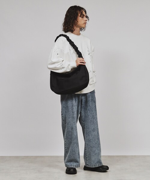 tk.TAKEO KIKUCHI（ティーケータケオキクチ）の「◆ドロストショルダーバッグ（ショルダーバッグ・メンズ・ブラック系/ブラック/シルバー系・00）」の10枚目の写真